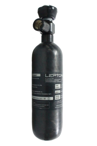 CFK-Druckgasflasche 0,8L ST mit Ventil #CFK08L000COMP_ST