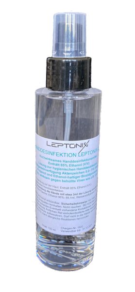 Leptonix DES Handdesinfektion 100ml Flasche mit Sprühkopf